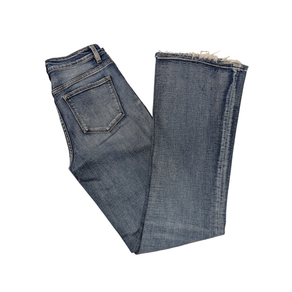 Women's Vervet Flare Button Fly Jeans With Raw Hem Size 29